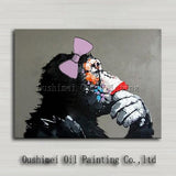 Top Artist Pure Hand-painted High Quality Modern Art Gorilla Oil Painting