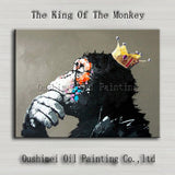Top Artist Pure Hand-painted High Quality Modern Art Gorilla Oil Painting