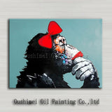 Top Artist Pure Hand-painted High Quality Modern Art Gorilla Oil Painting