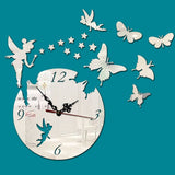 Digital Fairy Mirror Wall Clock