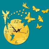 Digital Fairy Mirror Wall Clock
