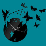 Digital Fairy Mirror Wall Clock