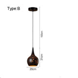 loft retro cafe bar iron etching lampshade pendant lamp
