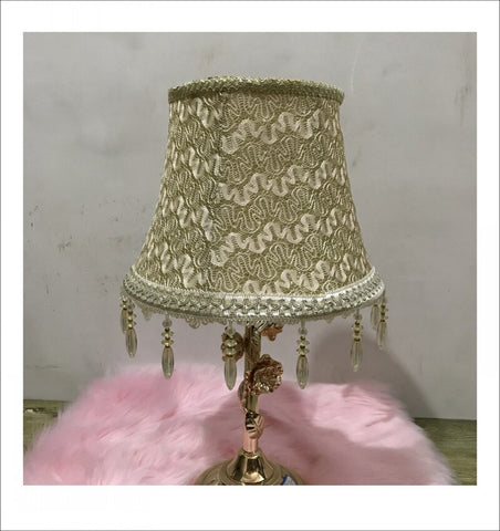 gold color with beeds deco Lamp shade