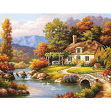 Landscape Framed Pictures DIY Painting By Numbers Wall Art Acrylic Painting