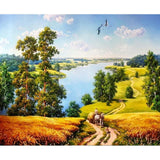 Landscape Framed Pictures DIY Painting By Numbers Wall Art Acrylic Painting