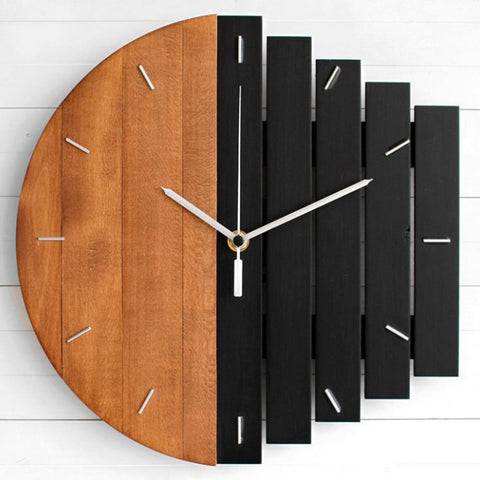 Slient Xylophone Wooden Wall Clock Modern Design