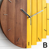 Slient Xylophone Wooden Wall Clock Modern Design