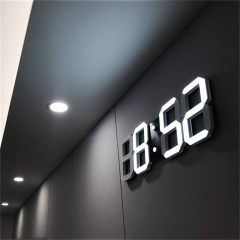 3D LED Wall Clock Modern Design Digital Table Clock