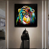 Watercolor Thinking Monkey Wall Art