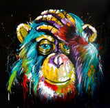 Watercolor Thinking Monkey Wall Art
