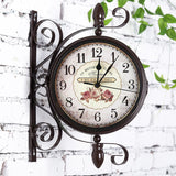 Outdoor  Garden  Bird  Double-sided  Clock