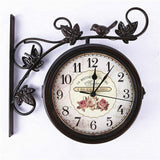 Outdoor  Garden  Bird  Double-sided  Clock