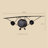 Retro Aircraft Model Creative Wall Clock
